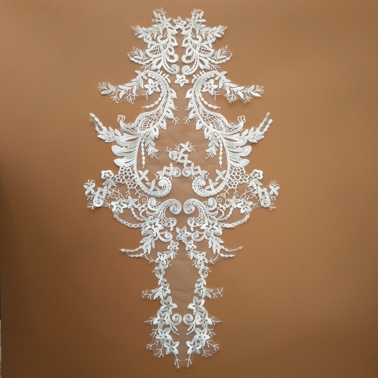 Elfenbein Spitze Applique, Braut Bestickte Tüll Applique Elfenbein Spitze Applique, Braut Bestickte Tüll Applique von LaceFun
