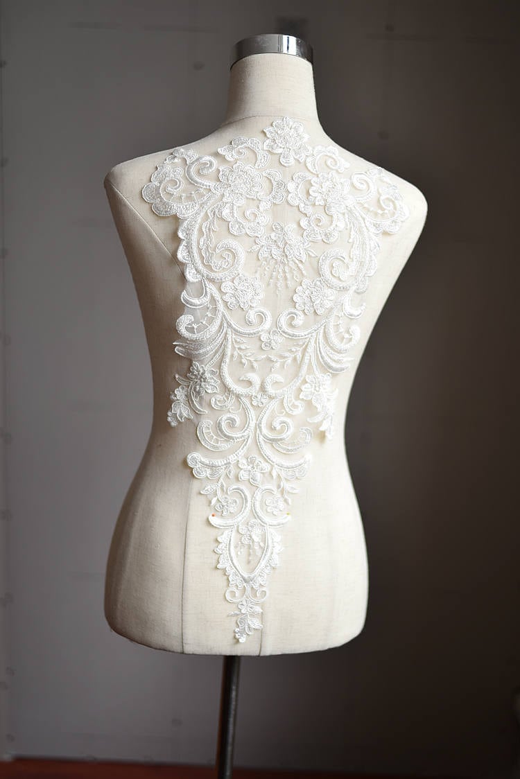 Schwere Perle Spitzeapplique, Gestickte Mieder Spitze Applikationen, Spitzen Für Brautkleid Zu Verändern, Braut Perlen Schwere Perle Spitzeapplique, Gestickte Mieder Spitze Applikationen, Spitzen Für Brautkleid Zu Verändern, Braut Perlen von LaceFun