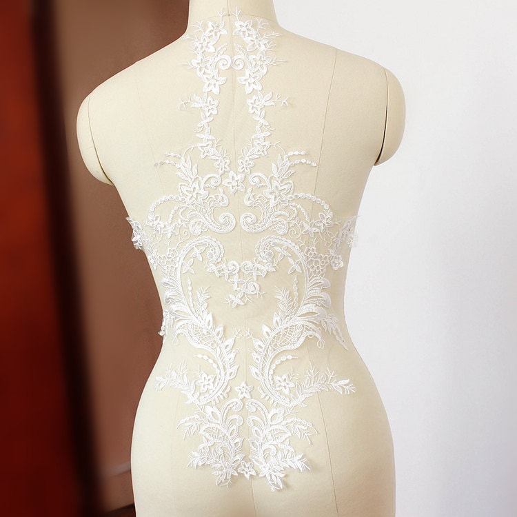 Spitzen-Applikationen, Bestickten Mieder Spitzen Applikationen, Für Veränderung, Braut Spitze Applique Brautkleid Spitzen-Applikationen, Bestickten Mieder Spitzen Applikationen, Für Veränderung, Braut Spitze Applique Brautkleid von LaceFun