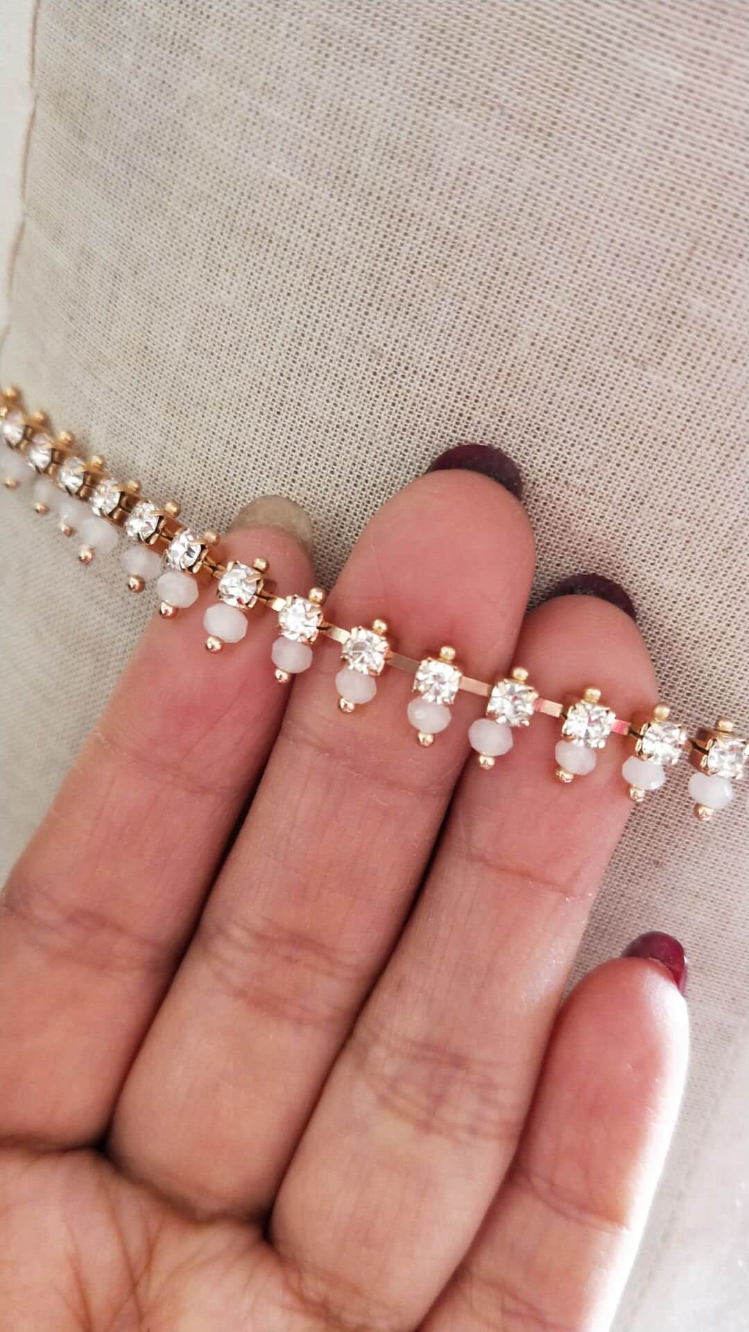 Strass Kristall Perlen Spitzen Borte Für Braut Accessoires Hochzeitskleid Schärpe Gürtel Stirnband Träger Kostüm Verzierung 8mm Bulk Stock Strass Kristall Perlen Spitzen Borte Für Braut Accessoires Hochzeitskleid Schärpe Gürtel Stirnband Träger Kostüm Verzierung 8mm Bulk Stock von Lacebeauty