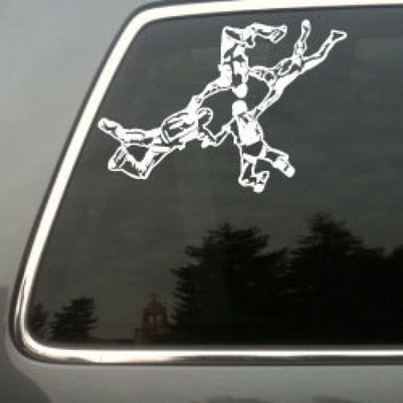 Fallschirmspringen Gruppe Formation Vinyl Aufkleber Lg © 2013 Laced Up Decals Sku 33 Big von LacedUpDecals510