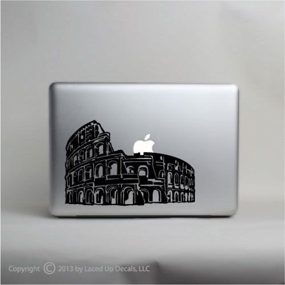 Roman Colosseum Macbook Skin Vinyl Aufkleber © 2013 Laced Up Decals Sku 33 Small von LacedUpDecals510