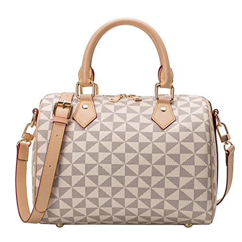 Lacel Urwebin Top Handle Bags for Women Fahsionable Designer Crossbody Purse Large Cute Satchel Handtasche, Weiss/opulenter Garten von Lacel Urwebin