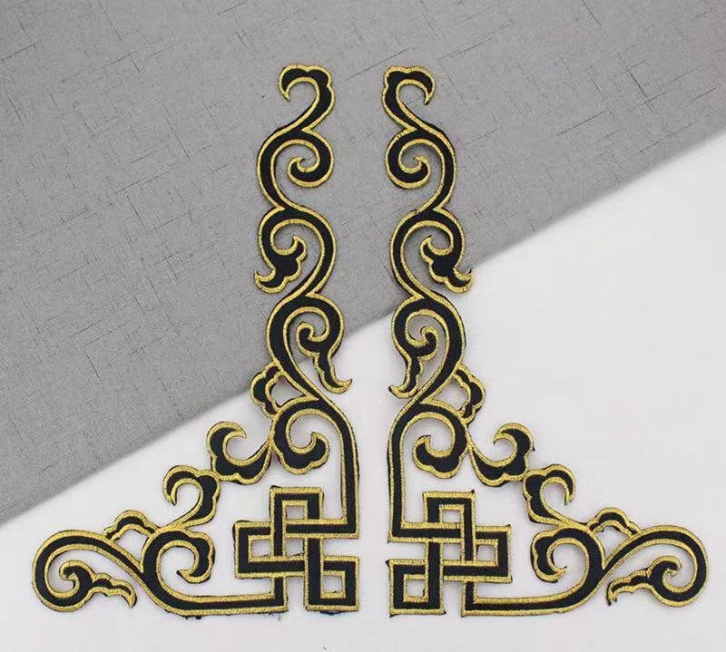 1 Paar Blumen Applikationen Eisen Auf Gold Stickerei Patches Kostüme 1 Paar Blumen Applikationen Eisen Auf Gold Stickerei Patches Kostüme von Laceshine