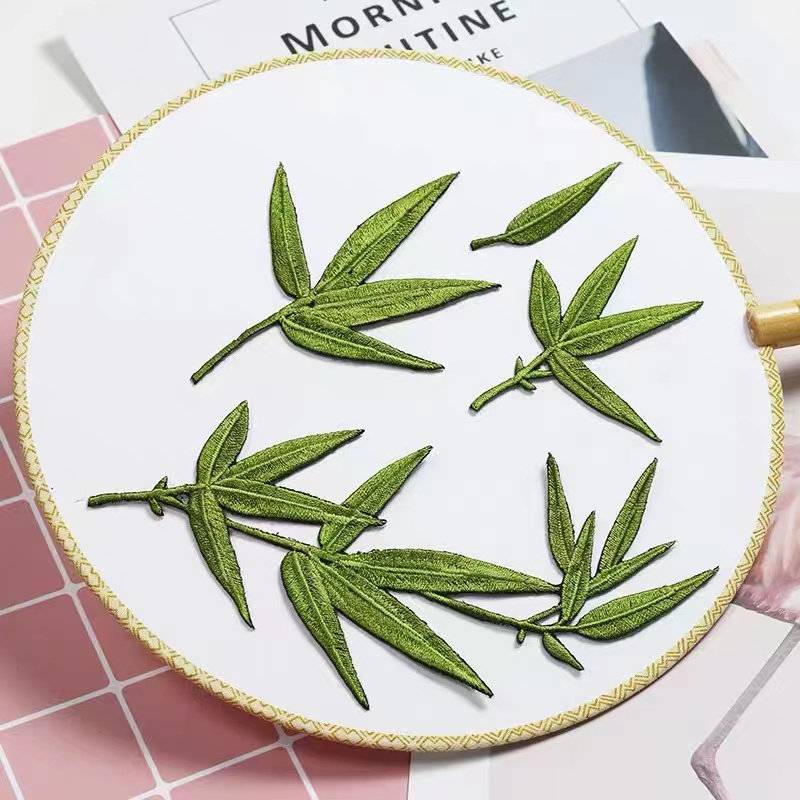 1 Set Bambus Kleine Grüne Blätter Applikation Flicken Gestickte Patch Kleidung Bügeln Auf 1 Set Bambus Kleine Grüne Blätter Applikation Flicken Gestickte Patch Kleidung Bügeln Auf von Laceshine