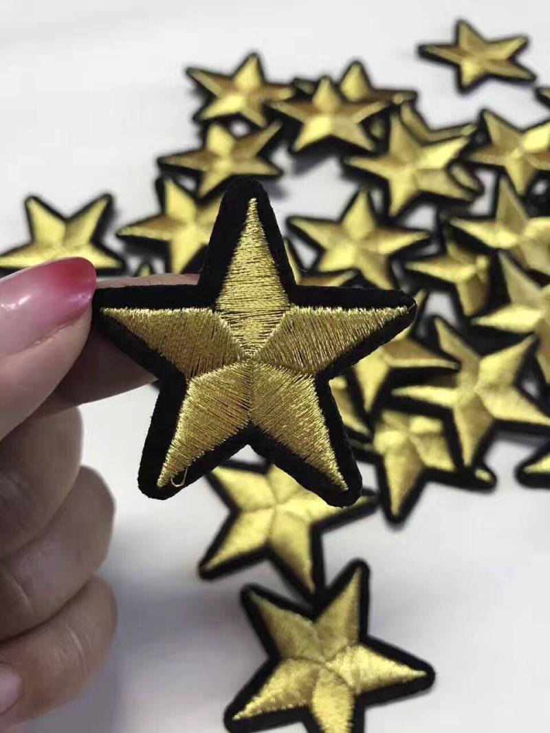 2 Stück Gold Stern Patch Applikationen Gestickt Patch Kleidung Dekoration Applikation 2 Stück Gold Stern Patch Applikationen Gestickt Patch Kleidung Dekoration Applikation von Laceshine