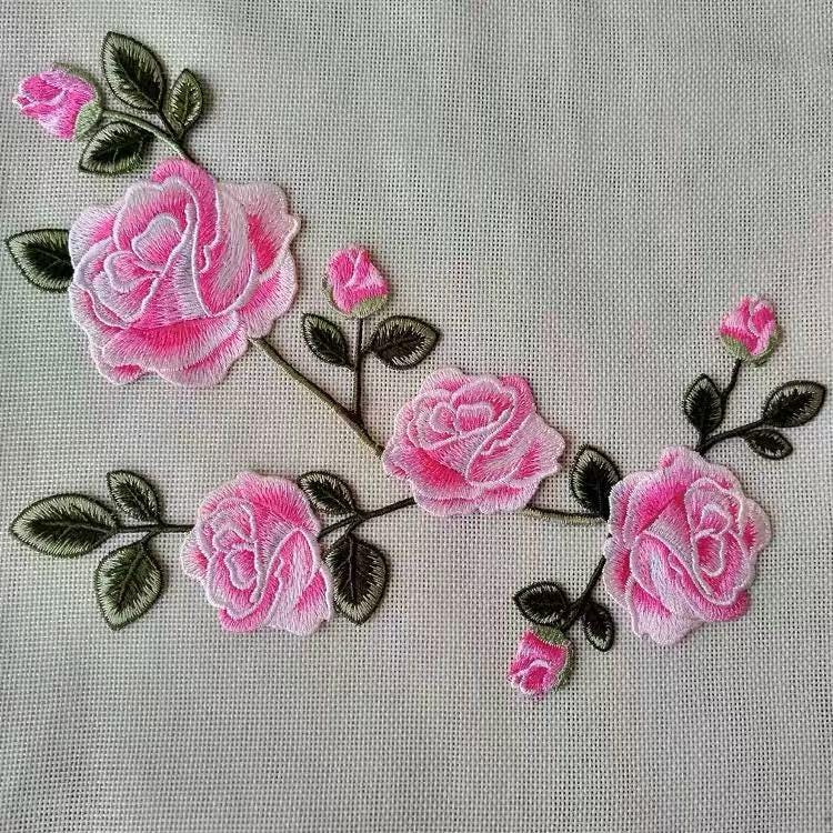 Blumen Aufnäher Gestickte Applikation Kleidung Dekoration Aufgenäht von Laceshine