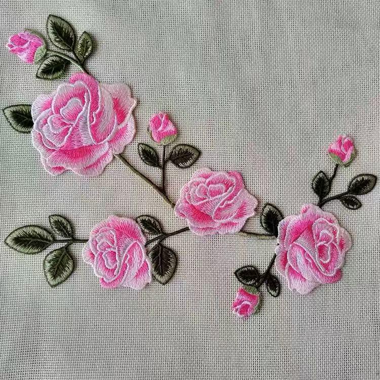 Blumen Aufnäher Gestickte Applikation Kleidung Dekoration Aufgenäht von Laceshine