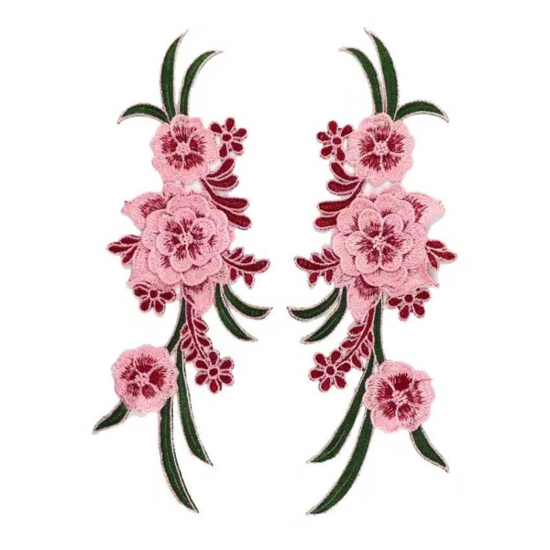 Ein Paar 3D Gestickte Blume Applikation Bunte Blumen Patch Pullover Oder Mantel Dekoration Nähen Auf von Laceshine