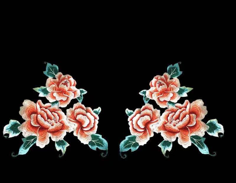 Ein Paar Gold Oder Silber Blumen Embroidery Tasche Schuhe Kleidung Dekorative Patches Ein Paar Gold Oder Silber Blumen Embroidery Tasche Schuhe Kleidung Dekorative Patches von Laceshine