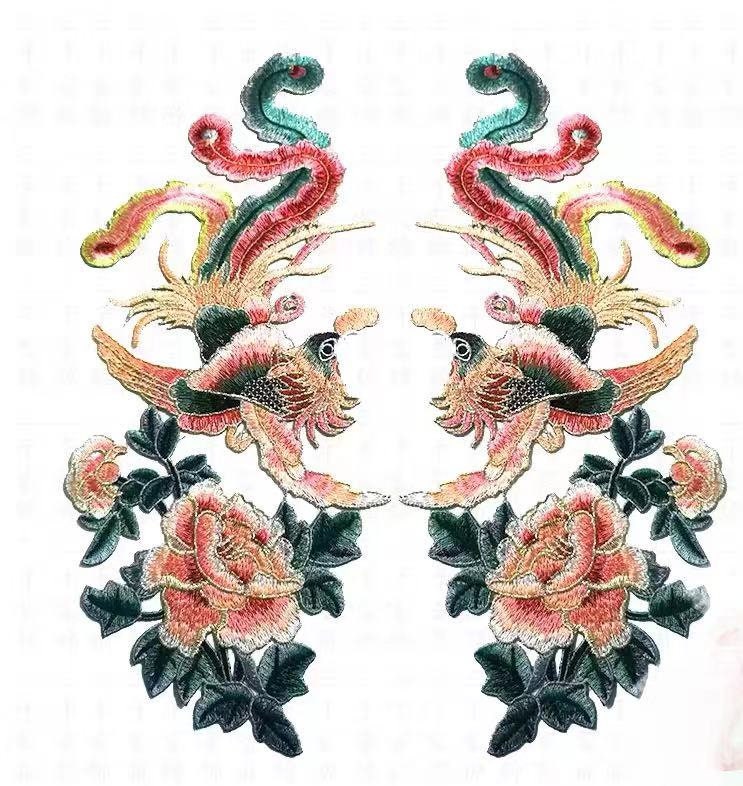 Ein Paar Phoenix Mit Pfingstrose Applikation Patches Gestickt Pullover Oder Mantel Dekoration Patch Ein Paar Phoenix Mit Pfingstrose Applikation Patches Gestickt Pullover Oder Mantel Dekoration Patch von Laceshine