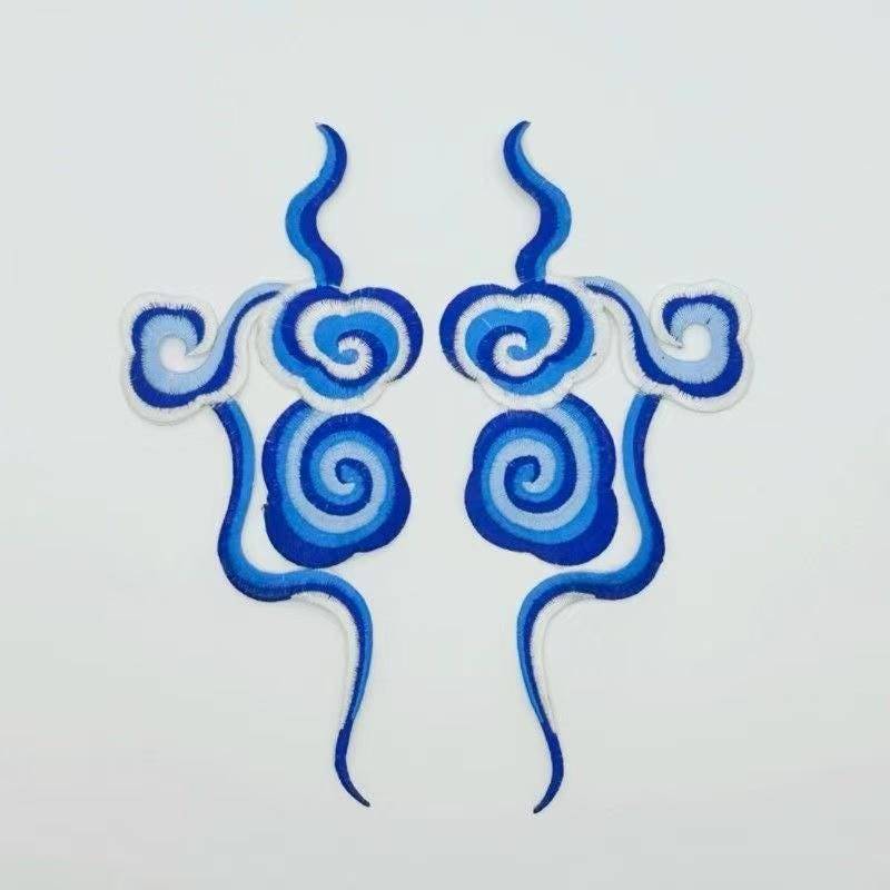 Ein Paar Wolke Gestickt Applikation Patch Kleidung Dekoration Bügeln Auf Patch von Laceshine