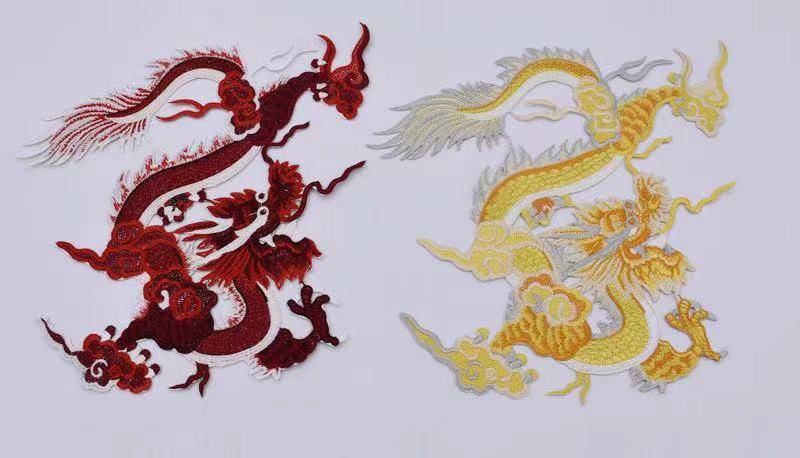 Gestickter Drachen Aufnäher Kleidung Dekoration Patches von Laceshine