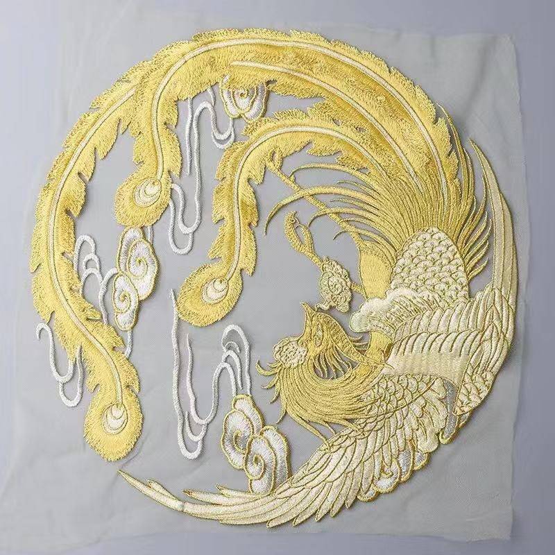 Golden Phoenix Vogel Gestickt Applikation Patch Kleidung Dekoration Golden Phoenix Vogel Gestickt Applikation Patch Kleidung Dekoration von Laceshine