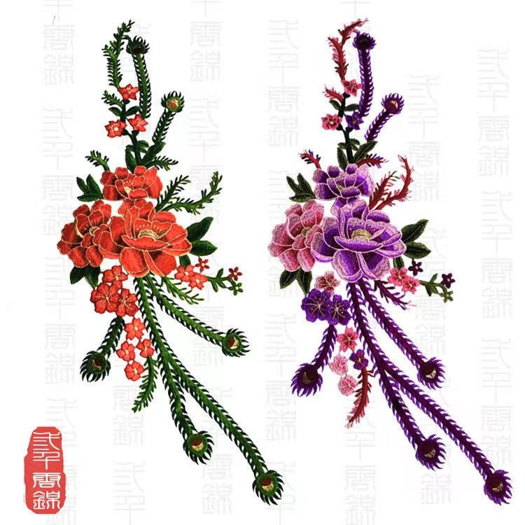 Große Blume Gestickt Flicken Pullover Dekoration Applikation Auf Genäht von Laceshine