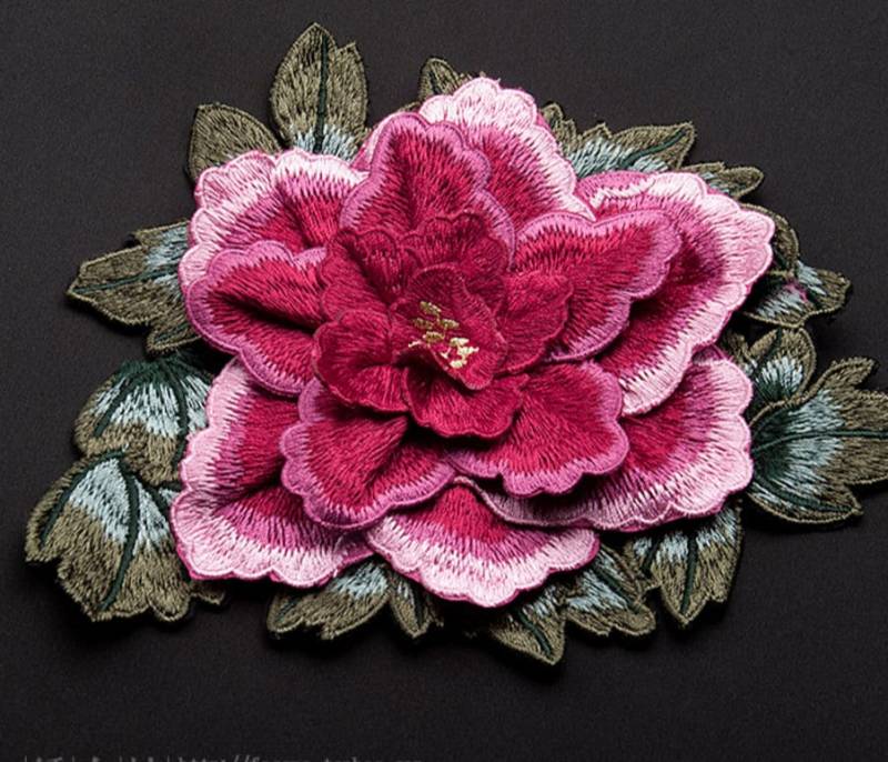 Pfingstrose Stickerei 3D Blumen Patch Spitze Stoff Applikation Nähen Kleidung Diy Große Kleidungsstück Zubehör Pfingstrose Stickerei 3D Blumen Patch Spitze Stoff Applikation Nähen Kleidung Diy Große Kleidungsstück Zubehör von Laceshine