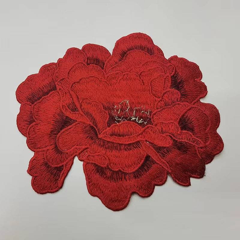 Pfingstrosen Blumen Aufnäher Applikation Kleidung Dekoration Patch Gestickter Pfingstrosen Blumen Aufnäher Applikation Kleidung Dekoration Patch Gestickter von Laceshine