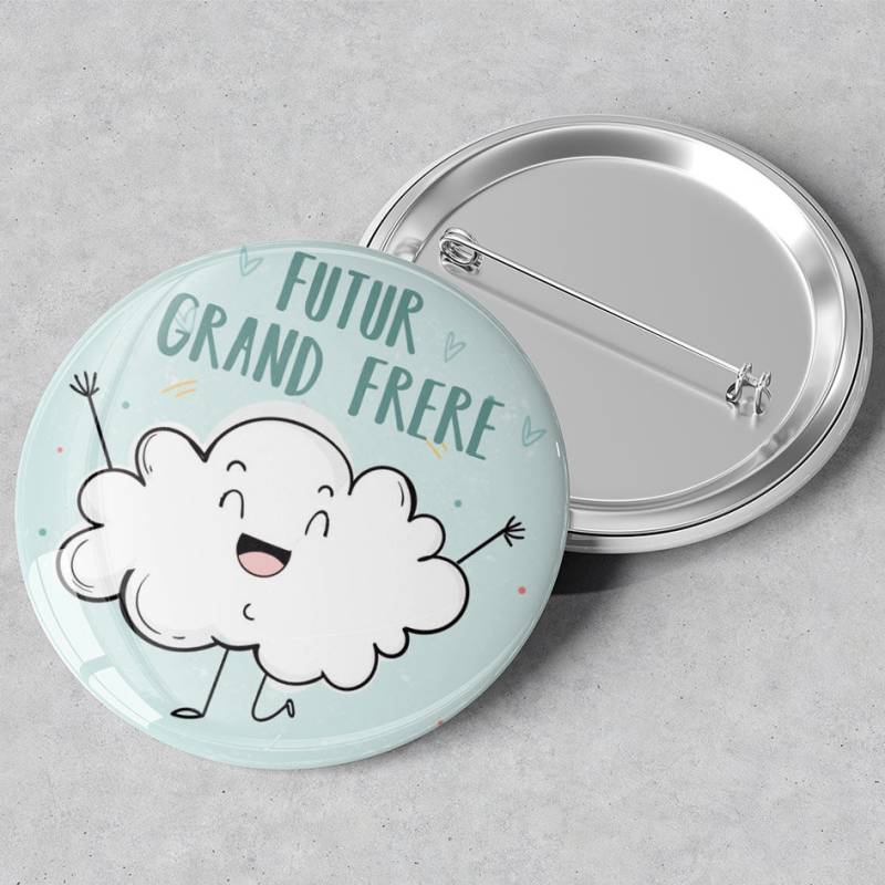 Runde Plakette Zukunft Großer Bruder - Großes Metallformat 45 Mm von Lachouettemauve