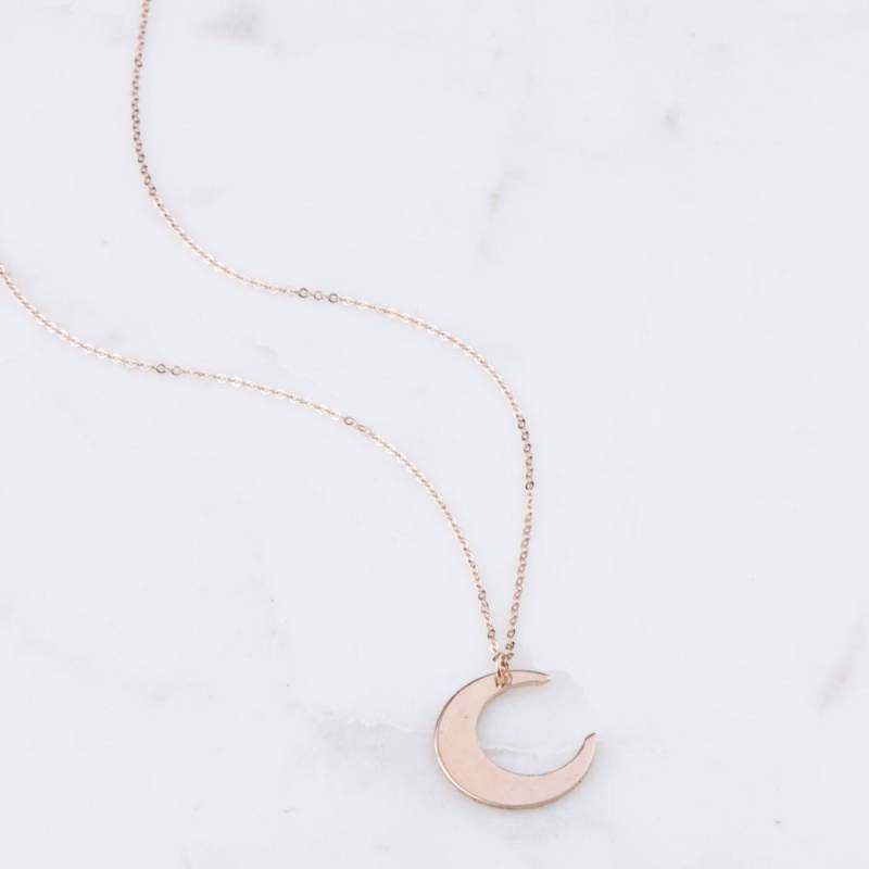 Halbmond-Halskette, Upside Down Mond, Gold, Silber, Rose Gold Mond Anhänger, Halskette, Geschichtete Halsketten, Tusk Halskette von LaciAndGold
