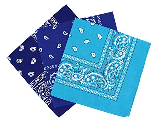 Set 3 bandanas paisley damen und herren 57x57cm von Laciteinterdite