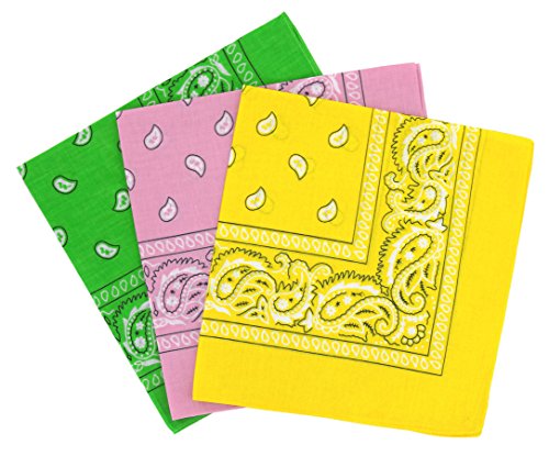 Set 3 bandanas paisley damen und herren 57x57cm von Laciteinterdite