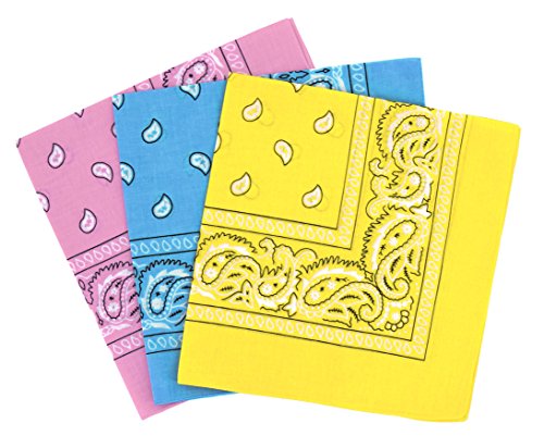 Set 3 bandanas paisley damen und herren 57x57cm von Laciteinterdite