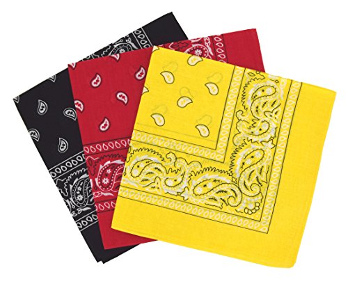 Set 3 bandanas paisley damen und herren 57x57cm Set 3 bandanas paisley damen und herren 57x57cm von Laciteinterdite