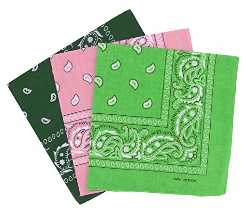 Set 3 bandanas paisley damen und herren 57x57cm von Laciteinterdite