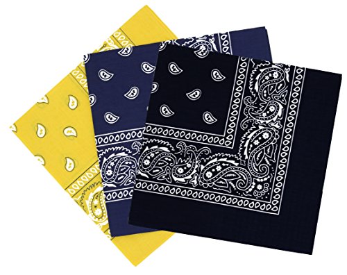 Set 3 bandanas paisley damen und herren 57x57cm von Laciteinterdite