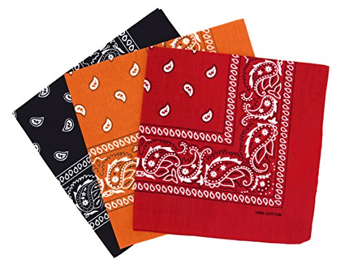 Set 3 bandanas paisley damen und herren 57x57cm von Laciteinterdite