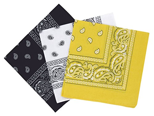 Set 3 bandanas paisley damen und herren 57x57cm von Laciteinterdite