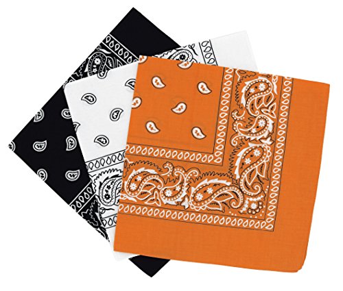 Set 3 bandanas paisley damen und herren 57x57cm von Laciteinterdite