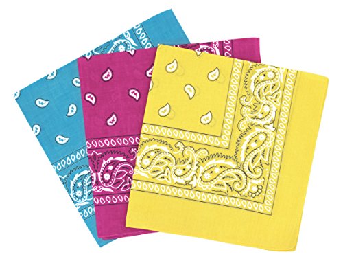 Set 3 bandanas paisley damen und herren 57x57cm von Laciteinterdite