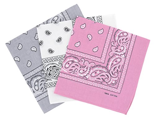 Set 3 bandanas paisley damen und herren 57x57cm von Laciteinterdite