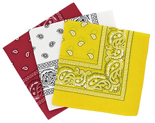 Set 3 bandanas paisley damen und herren 57x57cm von Laciteinterdite