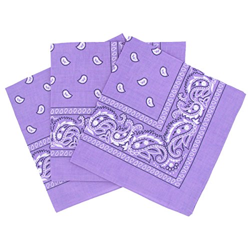 Set 3 bandanas paisley damen und herren lila von Laciteinterdite