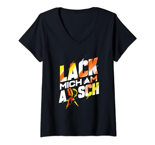 Damen Lack mich am Arsch - Lackierer Autolackierer Geschenk T-Shirt mit V-Ausschnitt Damen Lack mich am Arsch - Lackierer Autolackierer Geschenk T-Shirt mit V-Ausschnitt von Lackiererei & Fahrzeuglackierer Designs