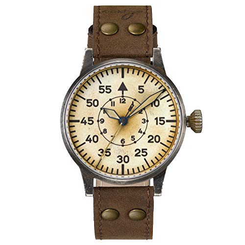 Laco Fliegeruhr Original Graz Erbstück Made in Germany – 42 mm Ø hochwertige Handaufzugsuhr – Baumuster B – Einzigartige Qualität. Herausragende Verarbeitung – Wasserdicht – seit 1925 von Laco