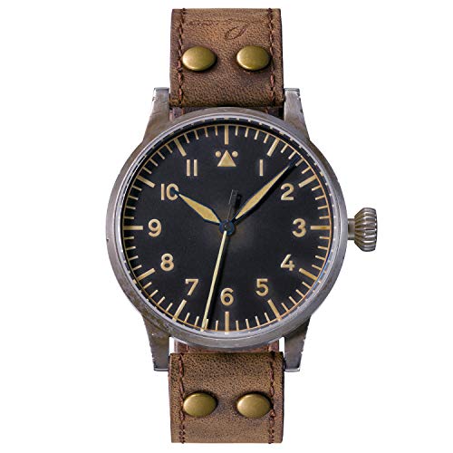 Laco Fliegeruhr Original Memmingen Erbstück Made in Germany – 42 mm Ø hochwertige Handaufzugsuhr – Baumuster A – Einzigartige Qualität. Herausragende Verarbeitung – Wasserdicht – seit 1925 von Laco