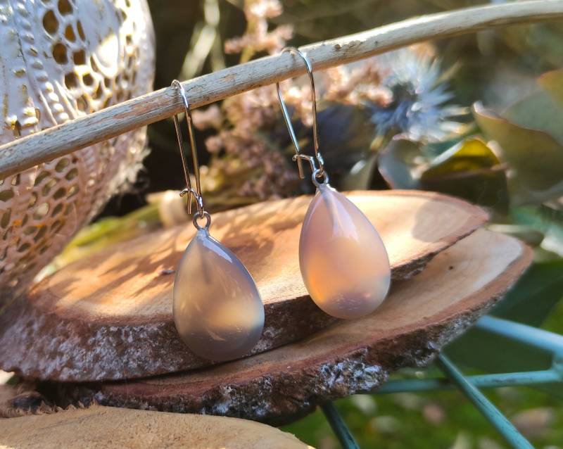 Achat Ohrringe Silber Tropfen von LacooniSchmuck