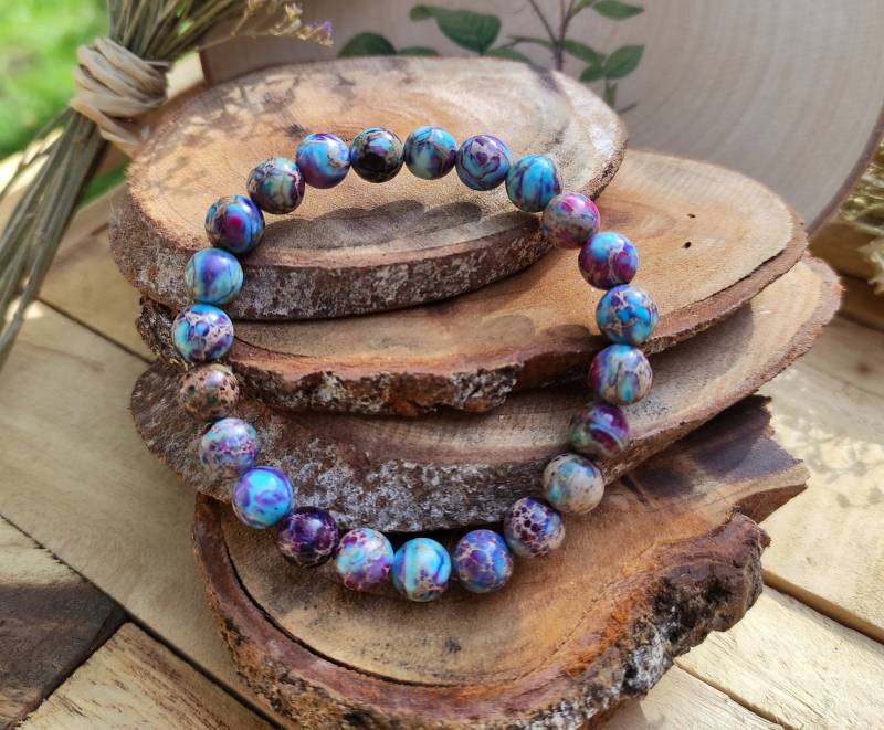 Jaspis Armband 8mm Perlen von LacooniSchmuck