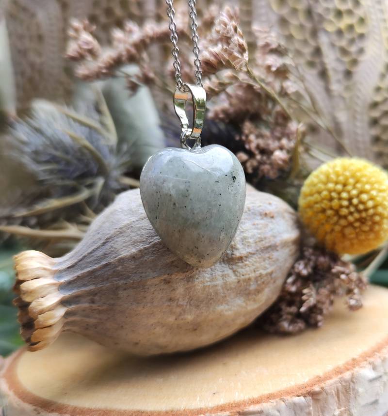 Labradorit Herz Kette Silber von LacooniSchmuck