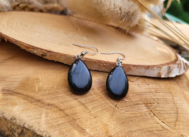 Turmalin Tropfen Ohrringe Silber Ohrhänger Edelstein von LacooniSchmuck