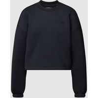 Lacoste Sport Cropped Sweatshirt mit überschnittenen Schultern in Black, Größe 34 von Lacoste Sport