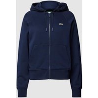 Lacoste Sport Hoodie mit Kapuze und unifarbenem Design in Dunkelblau, Größe 38 von Lacoste Sport