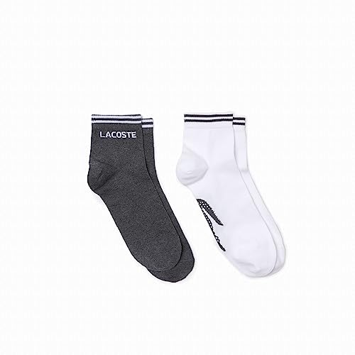 Lacoste Sport Unisex RA4187 Socken, Bitume Chine/Blanc, 47/50 von Lacoste