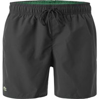 LACOSTE Herren Badeshorts schwarz Mikrofaser unifarben von Lacoste