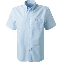 LACOSTE Herren Kurzarmhemd blau Baumwolle von Lacoste