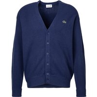 LACOSTE Herren Cardigan blau Wolle unifarben von Lacoste