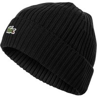 LACOSTE Herren Mütze schwarz Woll-Stoff von Lacoste